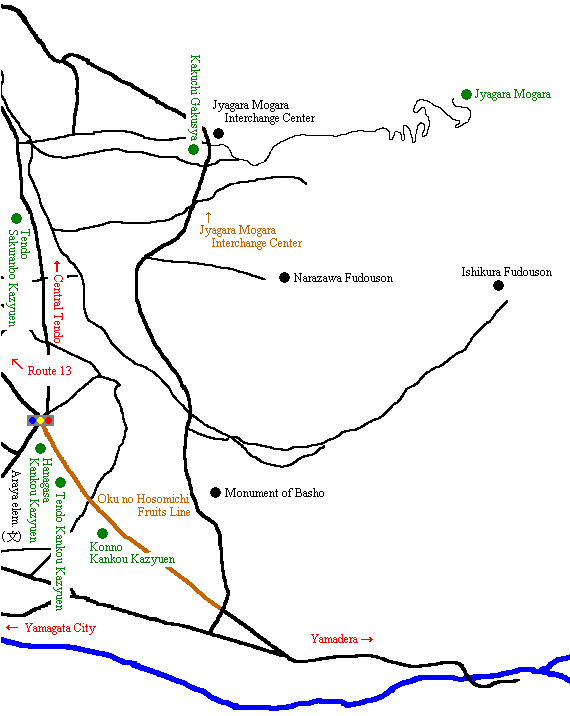 [ Map of Whole Tendo (Southeast) ]