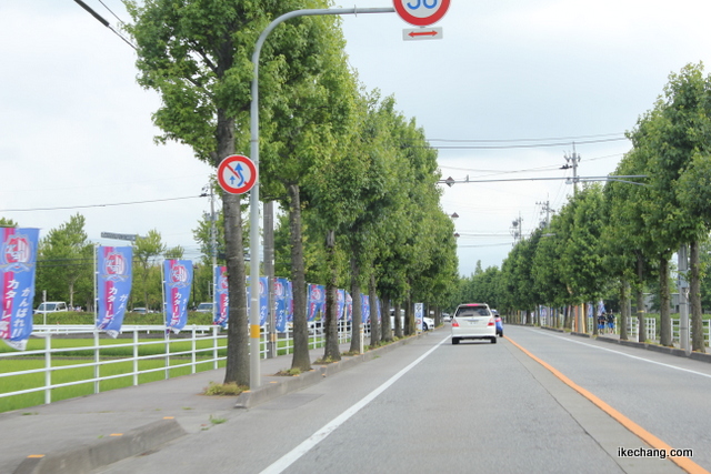 写真：富山県総合運動公園へ向かう道路（カターレ富山×モンテディオ山形）