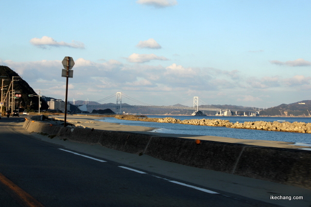 写真：試合後、大鳴門橋へ（徳島×山形）
