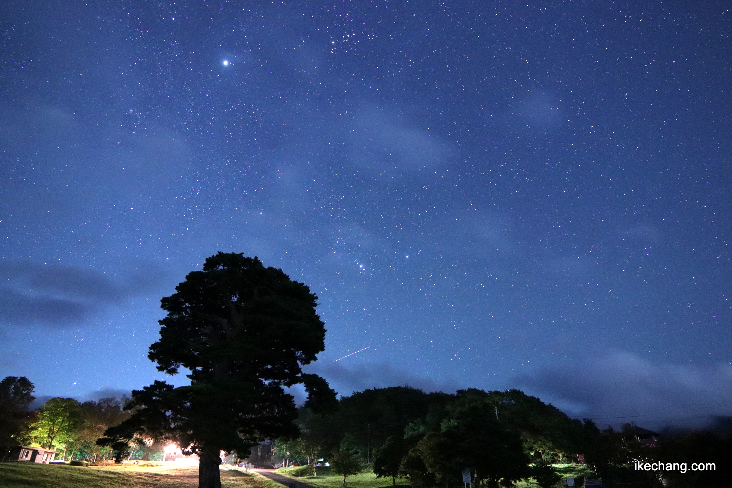 写真：天童高原キャンプ場の星空