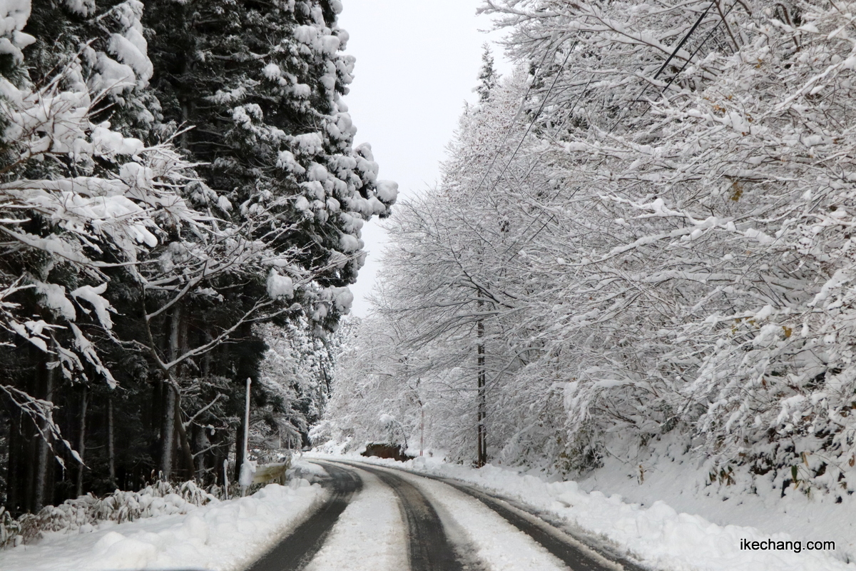 写真：雪景色の田麦野地区