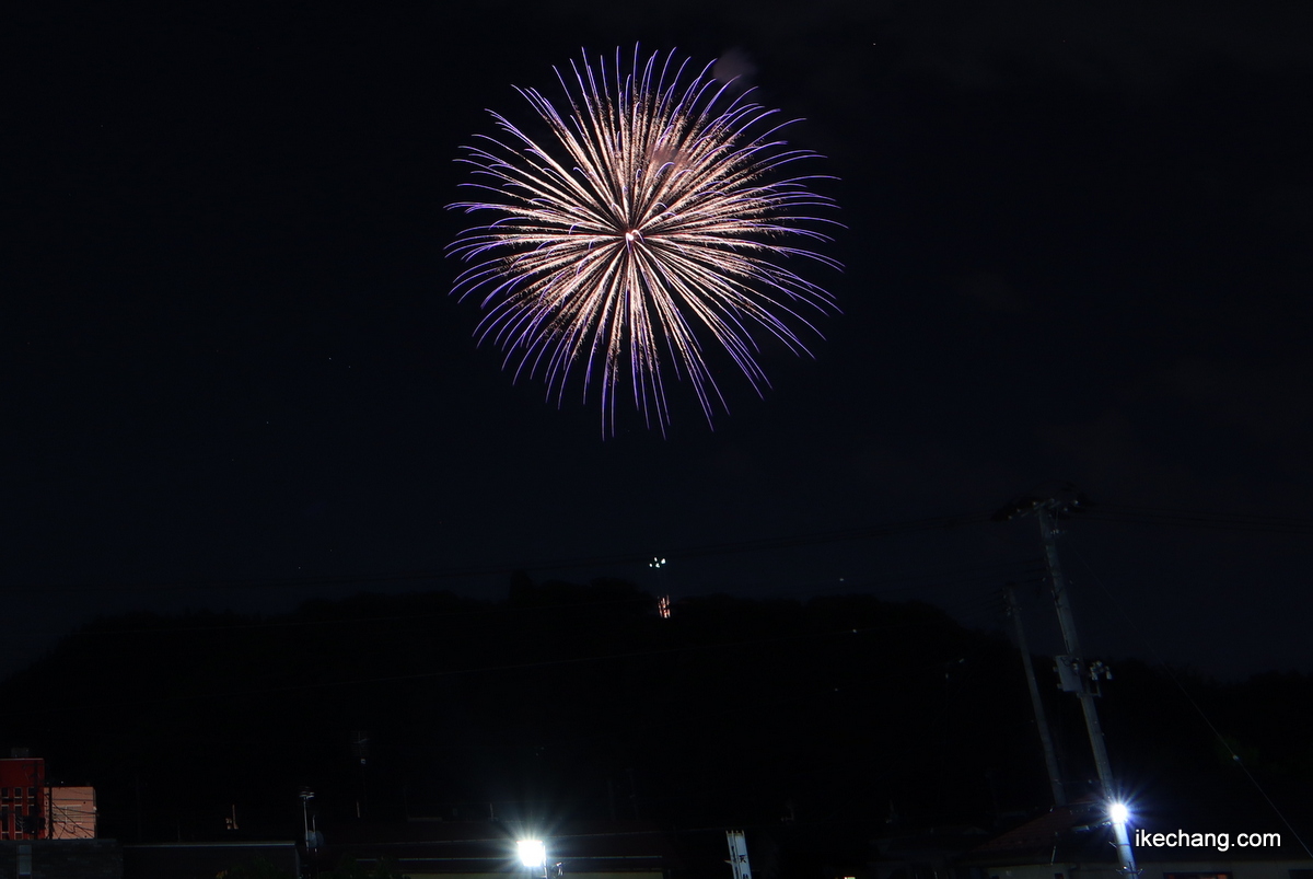 写真：舞鶴山からの打ち上げ花火