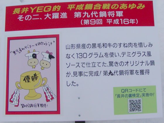 写真：長井商工会議所青年部のPR看板(2)