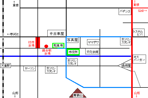 平成鍋合戦の会場周辺地図